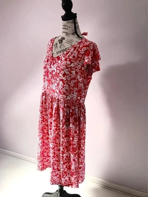 🌺 Red floral dress – In Extenso – Size 40 – Very good condition – photo 2